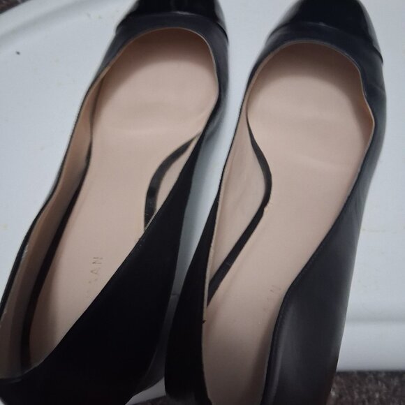 Cole Haan Black Patent Toe Heels - Picture 4 of 5